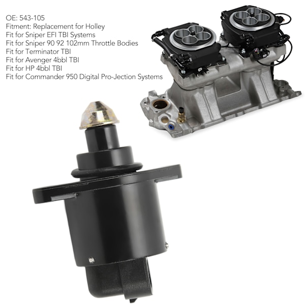 Erstatningsmotor for tomgangsluftkontroll for Holley Sniper EFI TBI-systemer