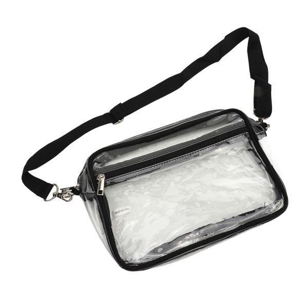 Vandtæt PVC Clear Messenger Bag med justerbar rem - stor kapacitet og rejsevenlig