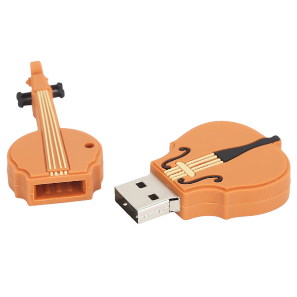 Violinformet USB-minnepenn Søt Hjemmekontor USB Flash Drive for Musikkdata Lagring 64GB