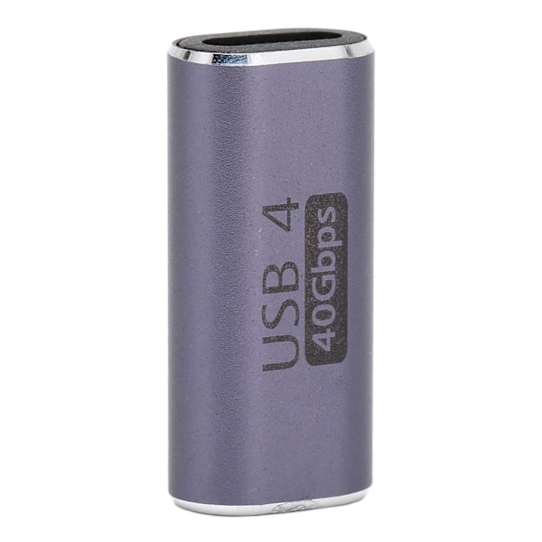 Typ C Hon- till Hon-adapter Aluminiumlegering 40 Gbps 100W Koppling Förlängare för Surfplatta Mobiltelefon Rak Typ