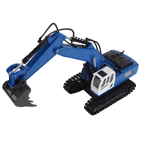Fjernstyrt Gravemaskin 1:18 Legering RC Gravemaskin Byggekjøretøy Leke for Barn 8 År og Eldre Blå Enkeltbatteri