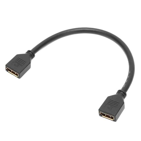DP-naaras-naaras-jatkauskabel, korkea resoluutio 4Kx2K, kultapinnoitettu, 30 cm pitkä, 2 DP-porttia, jatkokaapeli