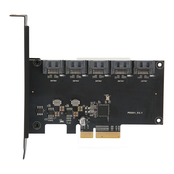 Sovitinkortti PCIE 4X - 5 porttia SATA3.0 6Gbps multi PCIE-ohjainkortti Windowsille Linuxille OS X:lle