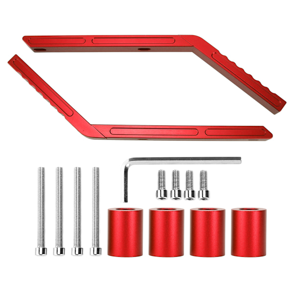 Bagagerumsgreb i aluminium til Jeep Wrangler JK 2007‑2018 Rød