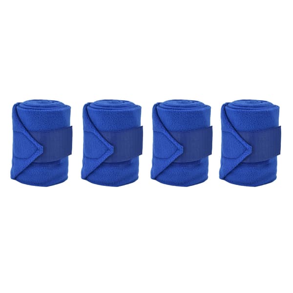 4 stk. Hesteben Wrap Hoop og Loop Fastgørelse Beskyttelse Blødt Polyester Sæt Kit til Hund Ko Kat Blå