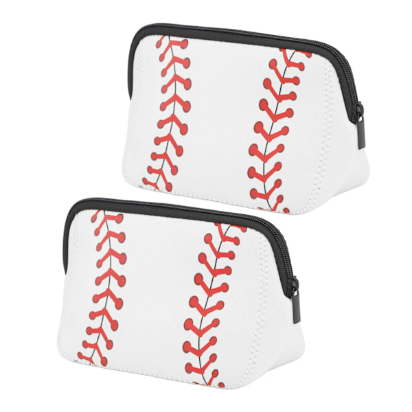 Vandtæt makeuptaske i neopren med baseballtryk