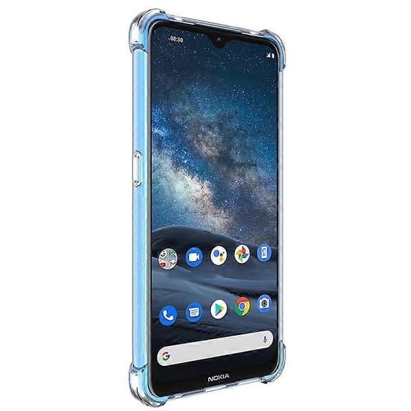 (Ny) IMAK Full Coverage Støtsikkert TPU Beskyttelsesdeksel til Nokia 5.3 Transparent