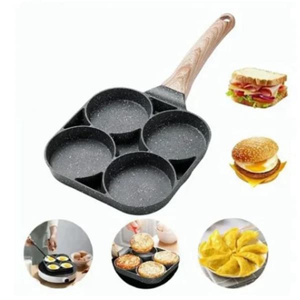 Stekpanna för ägg med nonstick-beläggning och 4-koppsdesign
