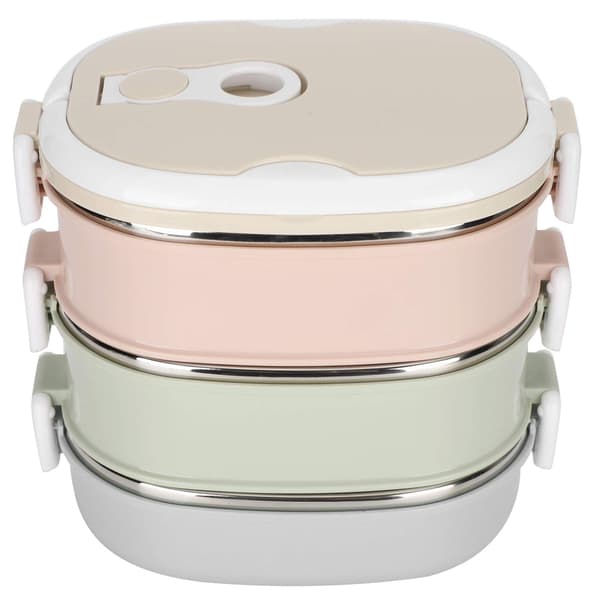 Isolert Bento Matboks i Rustfritt Stål, 3 Lag, 2700ml[SZ] Three-layer