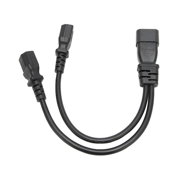 IEC320 C14 - Dual C15 -johdin, uros-uros, turvallinen virtajakajakaa pöytälampulle, tulostimelle, projektori, 100‑250V, 32cm