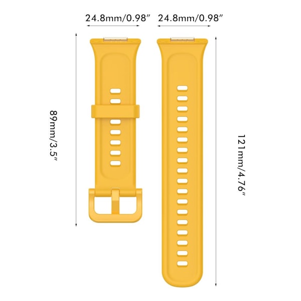 Smartwatch Ersättningsarmband Smartwatch Mjukt Silikonarmband för FIT2 Gul