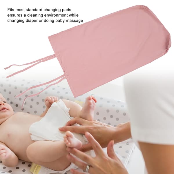 Betræk til puslepude, blødt og åndbart, til nyfødte spædbørn, pink