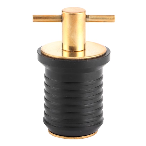 1 tommer Gummibrass Drænplug T-håndtag Twist-In Marine Tilbehør til Skrog Levendebrønd Båd Bilge Hæk Havmur Agnsbrønd