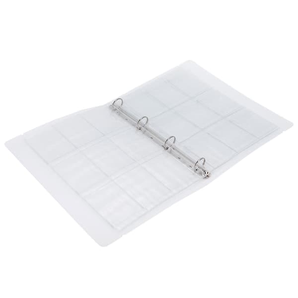 Transparent Binder Foto Organizer Badge Opbevaringsbog Perforeret Ring Samlemappe 6 Sider Shell 9 Hul Inderside