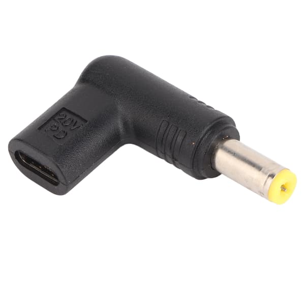 100W PD USB 3.1 Typ C Hon USB C till DC 18.5‑20V 5.5x1.7mm Adapter PD Emulator Trigger 90 Grader Vinklad