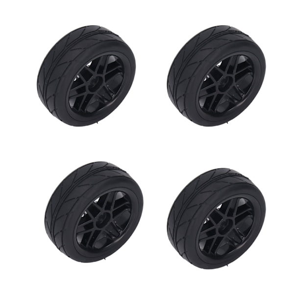 4 st 1/10 Skal RC Hjul och Däck Plastfälg Gummidäck Skin för 1/10 RC Bil A Däck