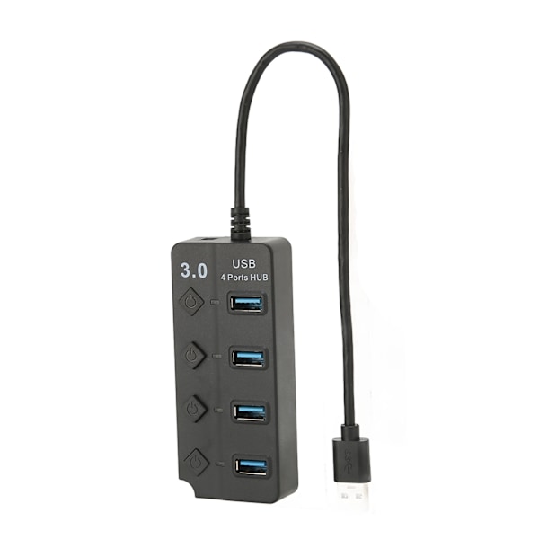 USB 3.0 HUB med 4 Portar USB3.0 Maximal 5 Gbps Stabil Överföring Plug and Play Tidssparande USB-delare för Win OS X