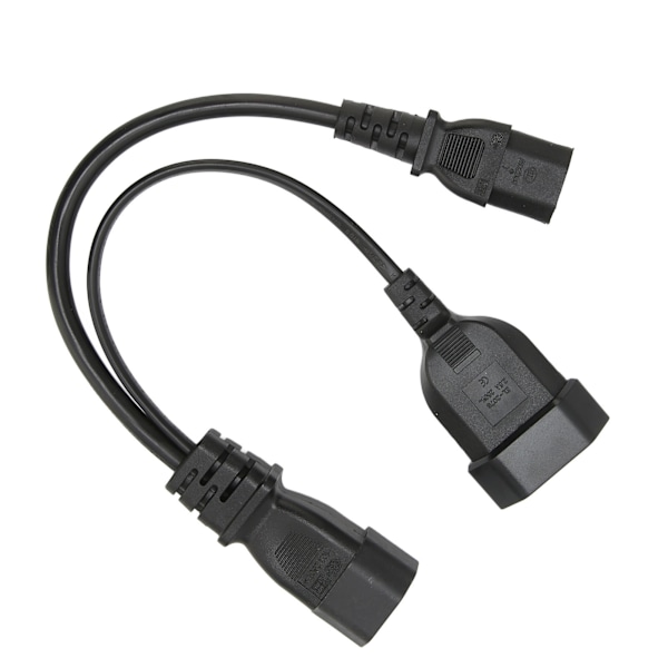 IEC320 C14 til IEC320 C13 og EU Strømkabel Professionel Y-Splitter Strømstikkabel 32cm 10A 250V
