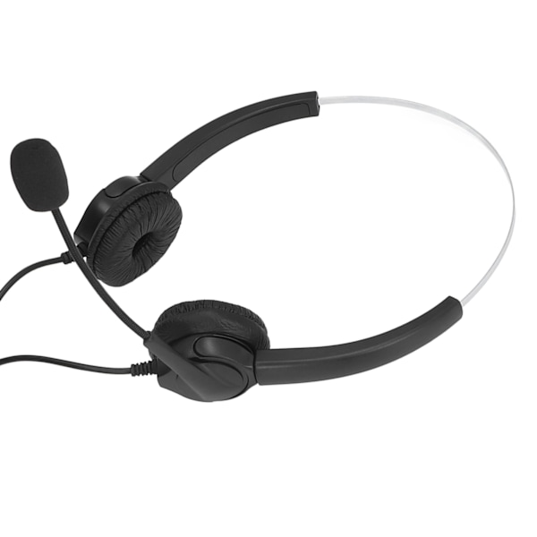 USB-puhelinheadset, melunvaimennus, säädettävä, binauraalinen tietokonekuuloke mikrofonilla toimistoon ja puhelinkeskukseen