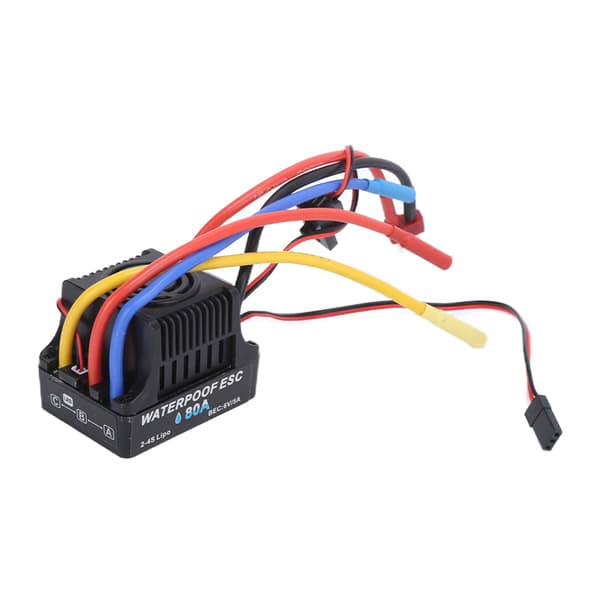 Elektronisk hastighetskontroll 80A ESC vanntett børsteløs varmespredning ESC for 1/8RC bil
