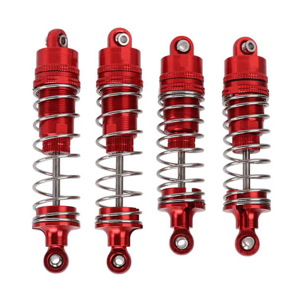 4ST Stötdämpardämpare i metall för WLtoys 104001 1/10 RC biluppgraderingstillbehör Röd
