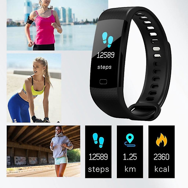 Fitness Tracker Watch, Slim Design, IP67 Vattentät, Stegräknare och Aktivitetsmätare Röd