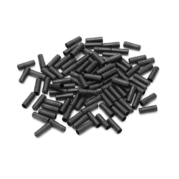 100 stk Bremskabelender Sort plastikhus Ferrule Cykelkabelendestykker til 5 mm diameter bremsekabelrør