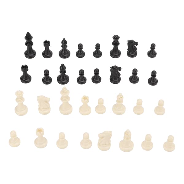 Only Chess Pieces PS Plastic Replacement Mini Chess Figures 49mm Height King for Party Relaxation (Black White)