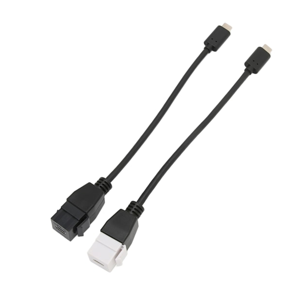 2kpl Tyyppi C Uros-Naarasliitin Uros-Naaras 5Gbps Nopea Plug and Play ABS Tyyppi C Uros-Naarasadapteri