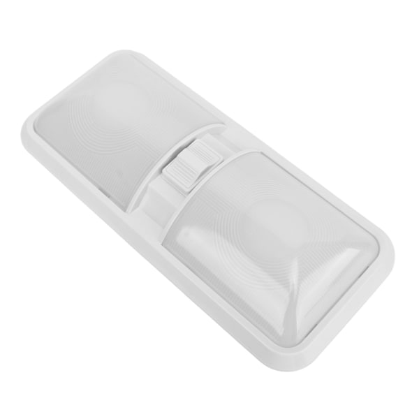 12V LED Dobbelbryter Tak Dobbelkuppel Oval Linse Interiør Leselampe for RV