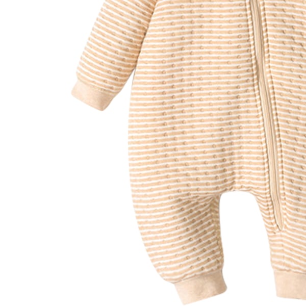 Baby Unisex Bodysuits Långärmad Söta Kaninöron Huva Bomull Spädbarn Onesie för Hemma Utflykt Brun Klausul 66 Storlek