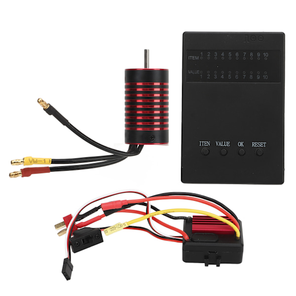 RC Borstlös Motor ESC-kit 2845 Vattentät Motor 35A ESC Programmeringskort Set för 1/12 Fjärrstyrd Bil 3700KV