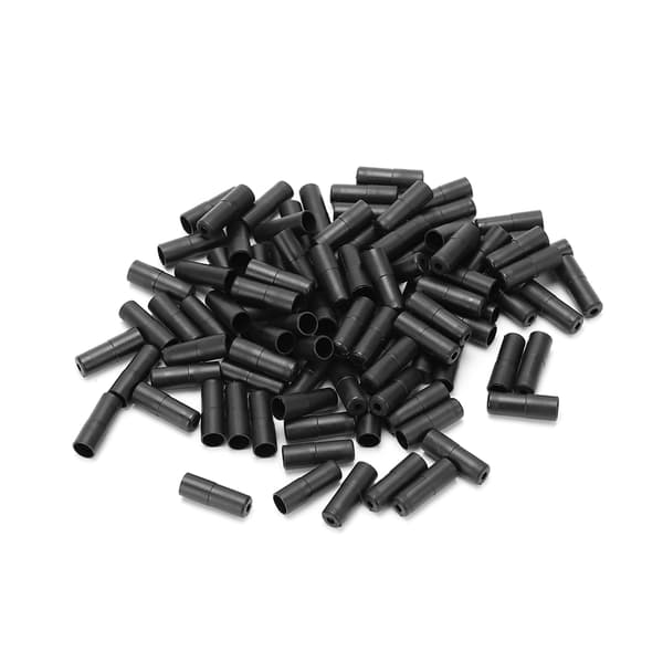 100 stk Bremskabelender Sort plastikhus Ferrule Cykelkabelendestykker til 5 mm diameter bremsekabelrør