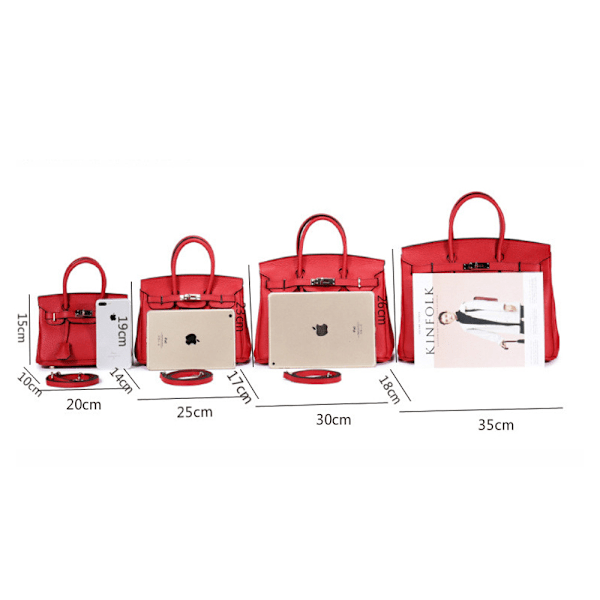 Snygg 30cm Lila Läder Tote Bag Purple 30CM