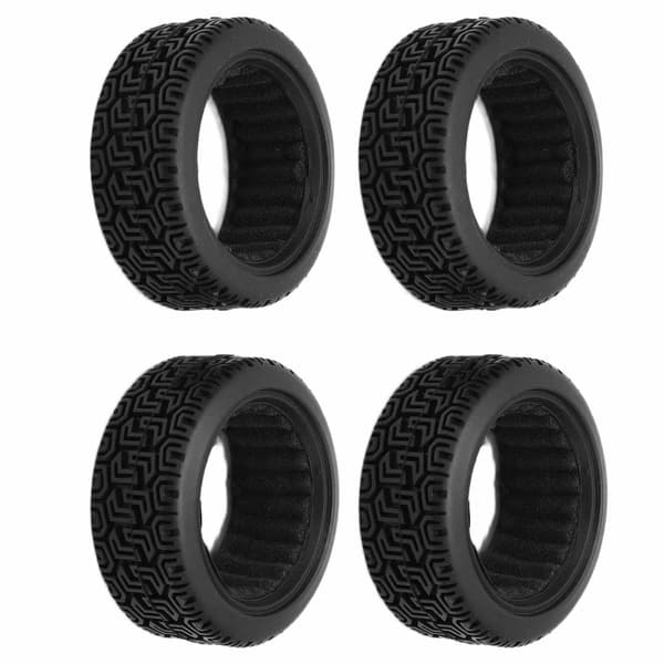 4 stk RC bilrace dæk Gummi hjul opgraderingsdele til 1/10 Flat Running Drift Tilbehør