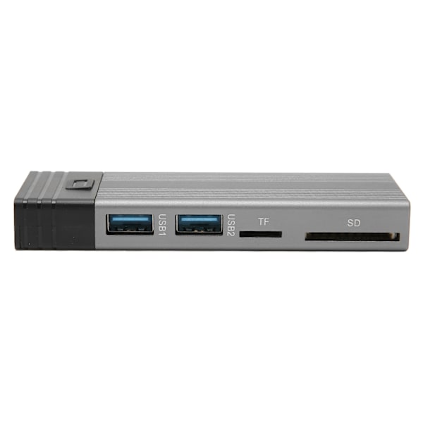 Nvme SSD Kabinet 4 i 1 USB3.0 M.2 NVME NGFF Maksimalt 10Gbps Auto Sleep NGFF SSD Kabinet til Telefon Tablet Desktop Grå