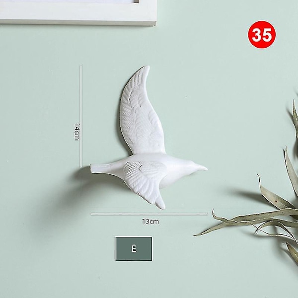 Ceramic Bird Wall Decor - Elegant 3D Wall Hanging for Home35