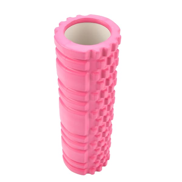 Hål Mini Yogarulle för Träning och Massage - Rosa