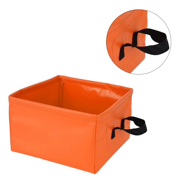 Hopfällbar Hink, Läckagesäker, Bärbar, Vikbar, Campinghink för Resor och Vandring, 13L, Orange