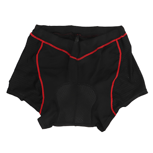Andes Hurtigtørrende Sorte Røde Cykelshorts - 5D Polstret Gel Mesh Stof Sportundertøj, 3XL