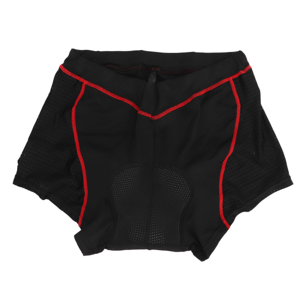 Pustende hurtigtørrende svart rød sykkelshorts - 5D polstret gelnettstoff sportsundertøy, 3XL