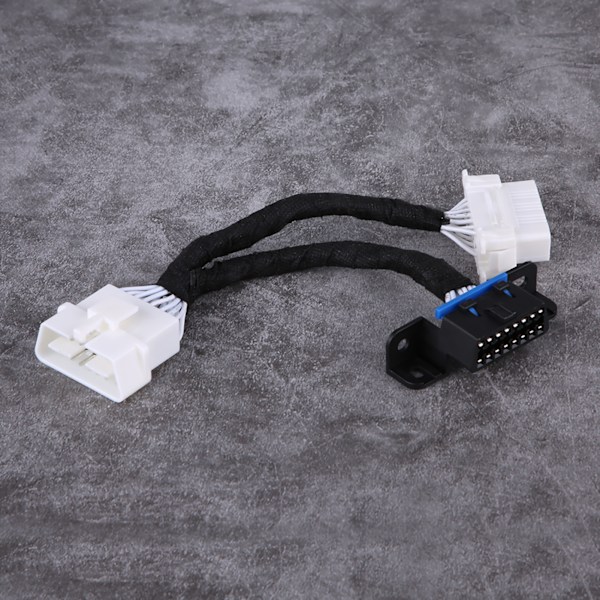 OBD2 16-pin hann til dobbel hun splitter adapter skjøteledning Y-kabel