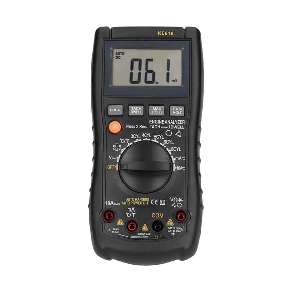 Multifunktionelt Digitalt Multimeter Smart Baggrundslys LCD Autoranging Temperaturføler VoltmeterKD616