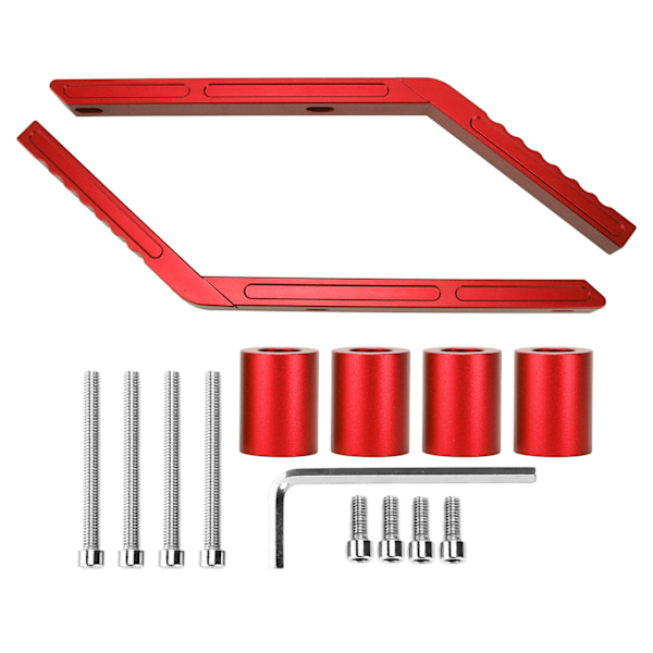Bagagerumsgreb i aluminium til Jeep Wrangler JK 2007‑2018 Rød