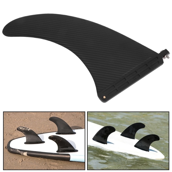 10 tommer Surfboard Fin Faux Carbon Fiber SUP Board Vandskel Balancing Rudder Surfboard Accessory Carbon Fiber Style