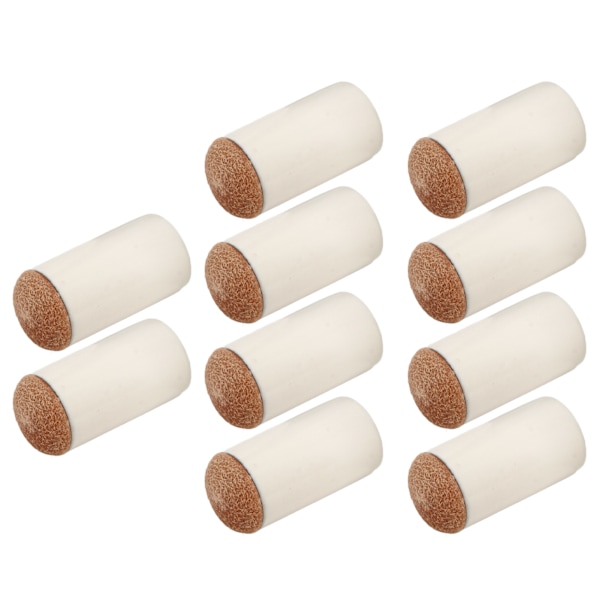 Pool Cue Tip Cover - 10 kpl - Ruskea - Vahva suoja - Kestävä - Kompakti ja kevyt - Biljardi-kepin pääsuoja poolin ystäville - 12mm/0.5in