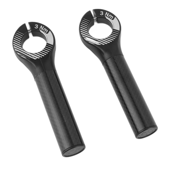 Styrgreb i kulfiber med stangender til 22,2 mm diameter mountainbike - sort
