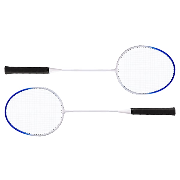 2 stk. Badmintonracket i lett aluminiumslegering, sportsutstyr for trening og konkurranse, blå