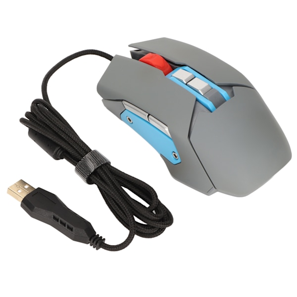 Röstmus med Makroprogrammering, Inbyggd Mikrofon och Högtalare, Färgad Bakgrundsbelysning, 3 DPI-nivåer, Kontors- och Gamingmus