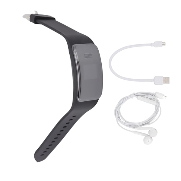 Stemmeoptagerur Moderne MP3-afspiller AI Smart HD Støjreduktion Digital Stemmeaktiveret Optagerur Neutral Engelsk Sort 16GB